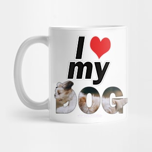 I love (heart) my dog - Havanese oil painting word art Mug